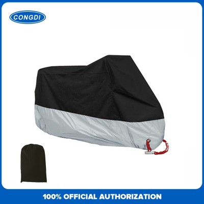 康迪4号摩托车罩防水防尘防雪摩托车罩防雨防尘UV摩托车保护器黑色银色M-2XL